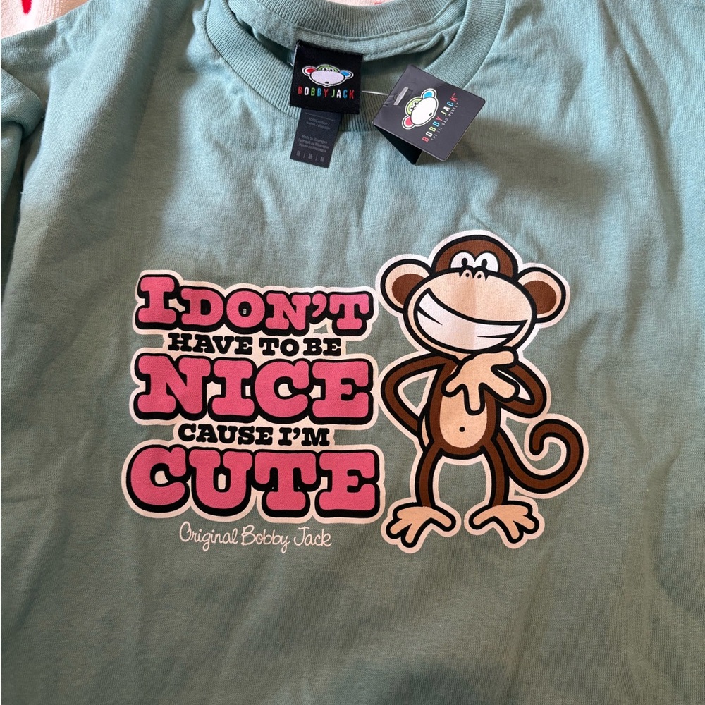Bobby Jack Graphic Tee Size M - I don’t have to be nice cause I’m cute - Picture 3 of 5